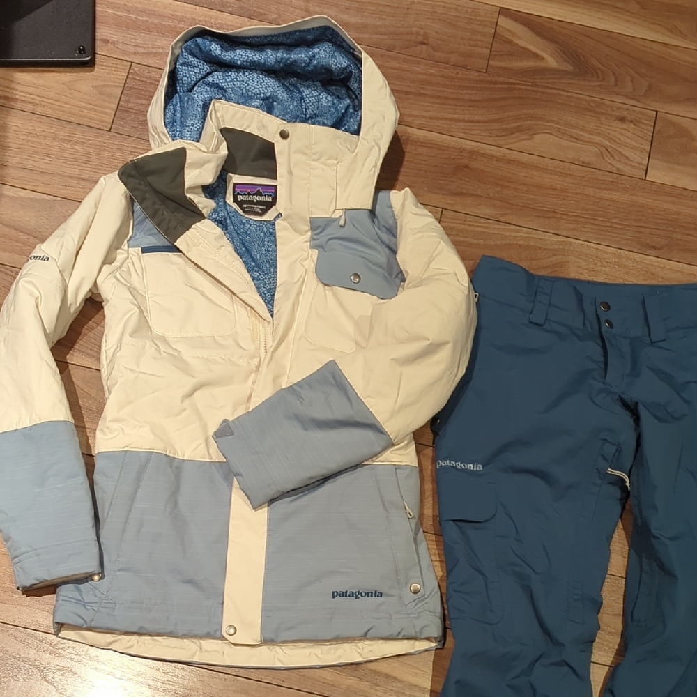 Patagonia Snowboard Ski Jacket Parka And Pants Set XS RUBICON Recco Rider